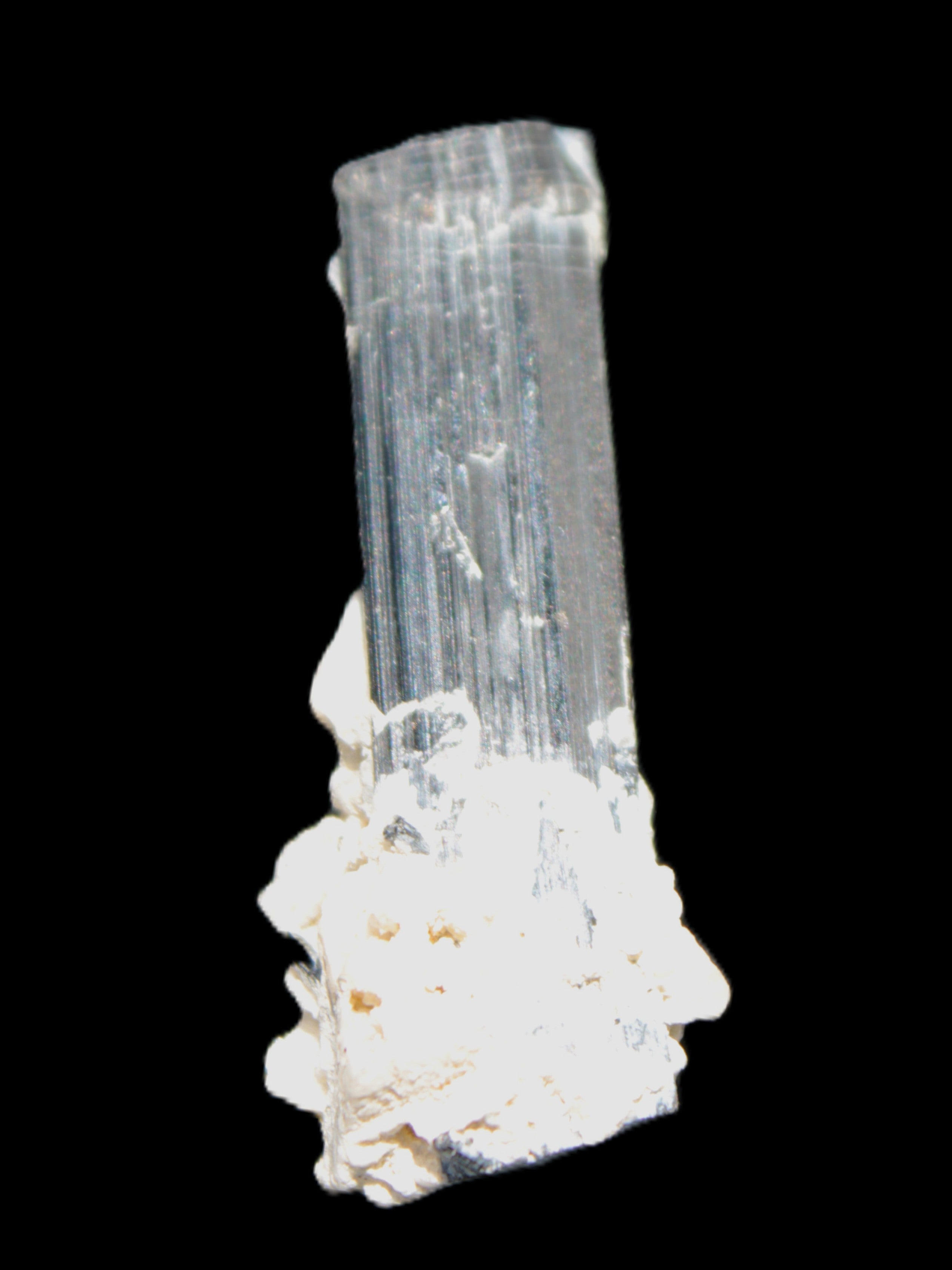 Green Tourmaline Elbaite crystal on matrix 40*10mm  45.5ct 9.1g Rocks and Things Store