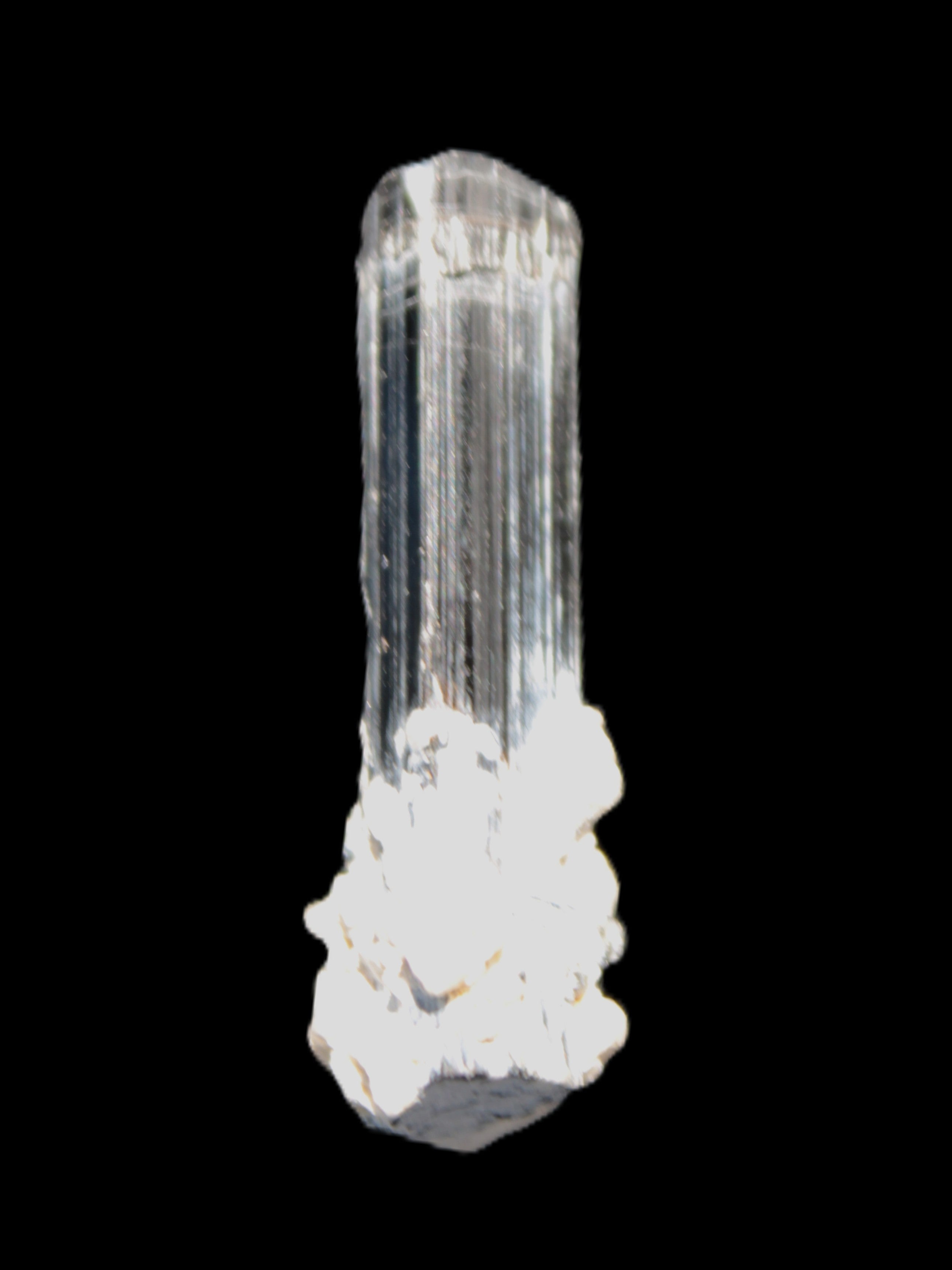 Green Tourmaline Elbaite crystal on matrix 40*10mm  45.5ct 9.1g Rocks and Things Store