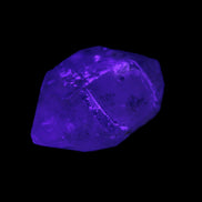 Double-terminated Quartz from Skardu 38*14*22mm 17.8g in UV light - Rocks and Things Store