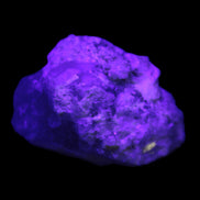 Quartz with UV reactive mica matrix  40*22*18mm 29g in UV light - Rocks and Things Store