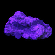 Aquamarine, Green Tourmaline and Lepidolite cluster 41*23*22mm 80.5ct 16.1g in UV light - Rocks and Things Store