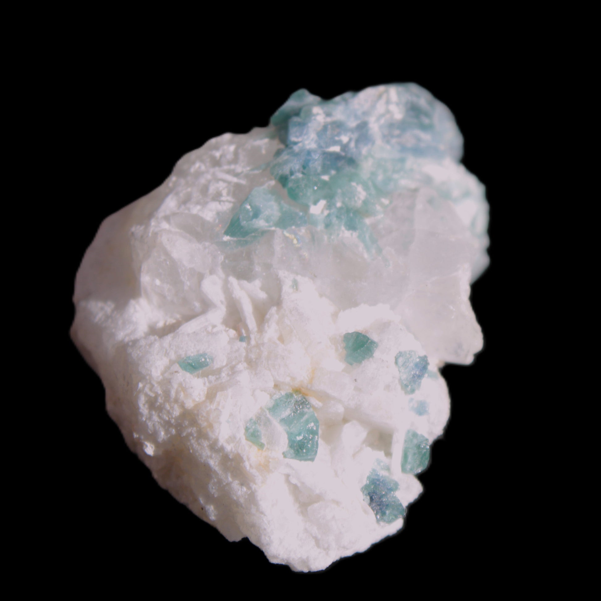 Blue Indicolite and Green Tourmaline cluster in matrix 120.5ct 24.1g in sunshine - Rocks and Things Store
