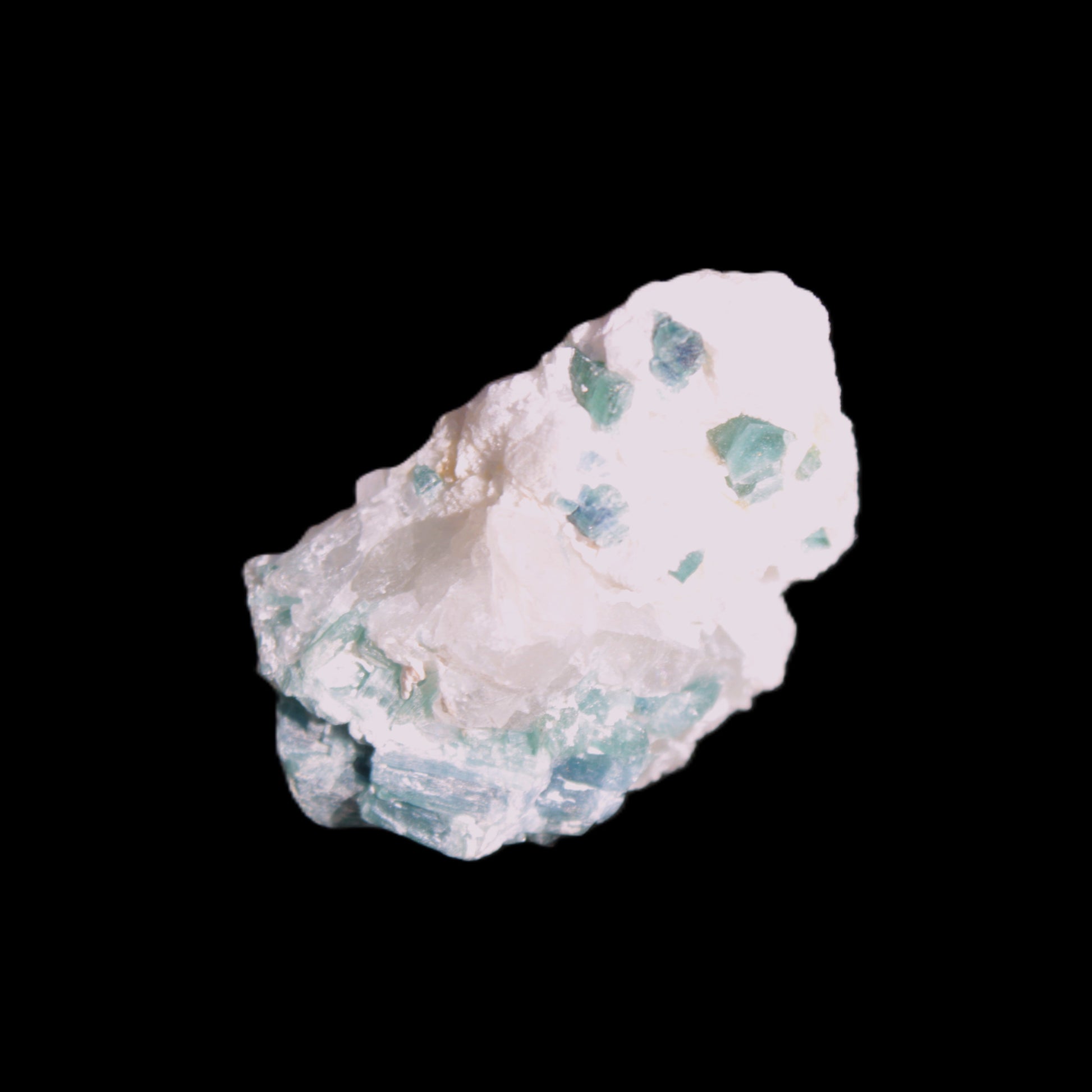 Blue Indicolite and Green Tourmaline cluster in matrix 120.5ct 24.1g in sunshine - Rocks and Things Store