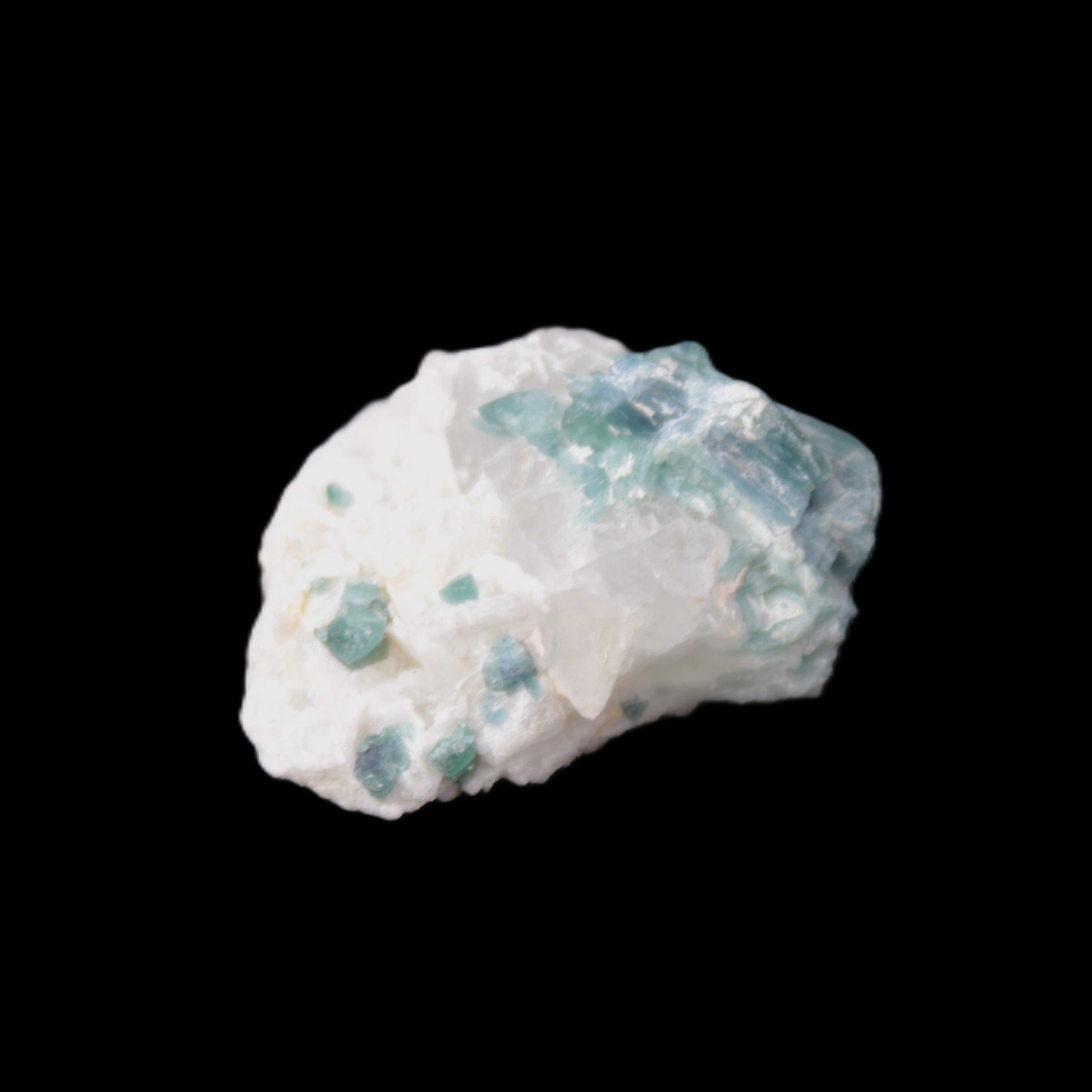 Blue Indicolite and Green Tourmaline cluster in matrix 120.5ct 24.1g in sunshine - Rocks and Things Store