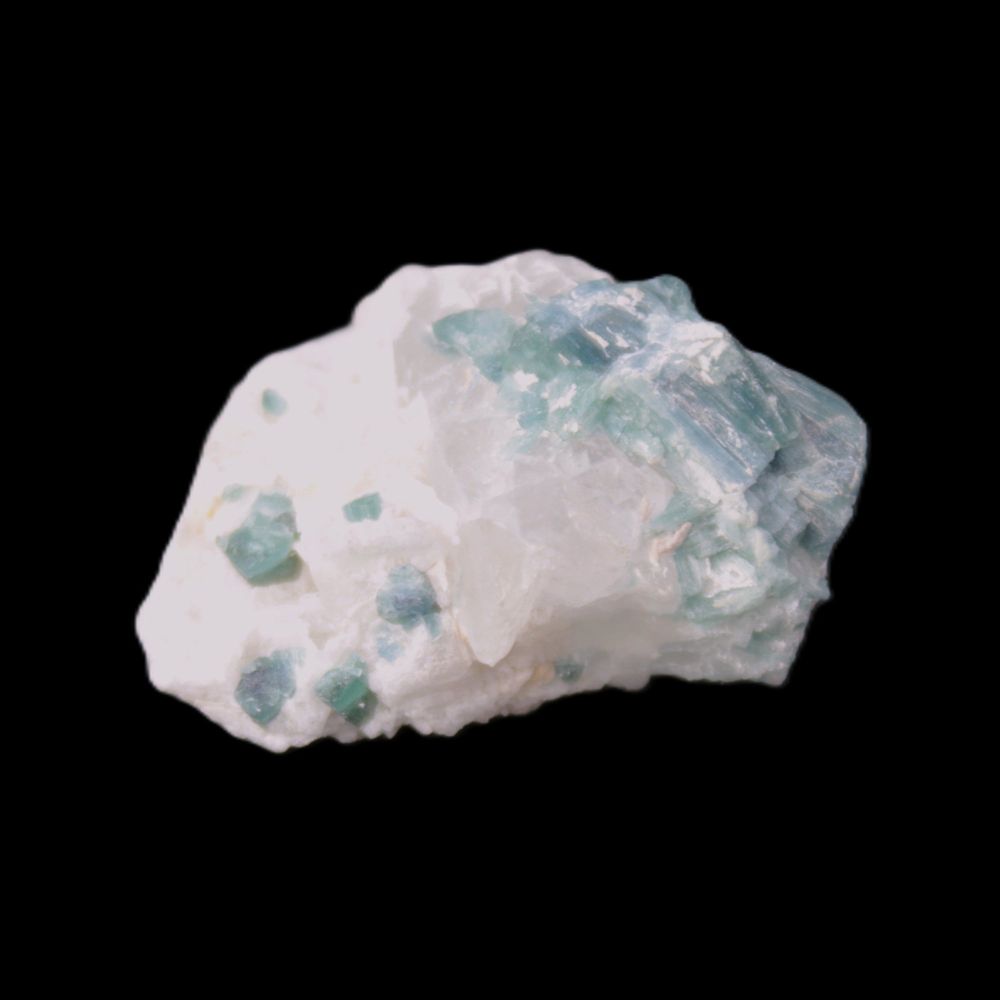 Blue Indicolite and Green Tourmaline cluster in matrix 120.5ct 24.1g in sunshine - Rocks and Things Store