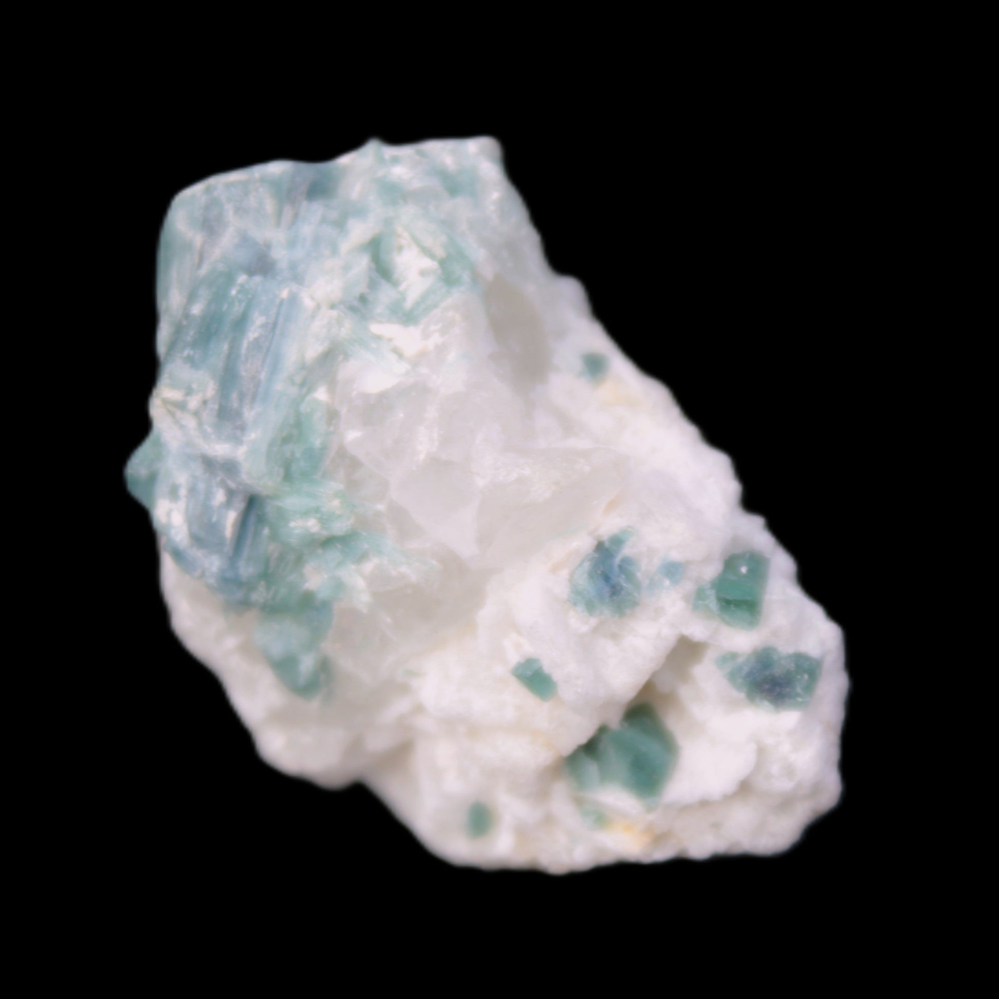 Blue Indicolite and Green Tourmaline cluster in matrix 120.5ct 24.1g in sunshine - Rocks and Things Store