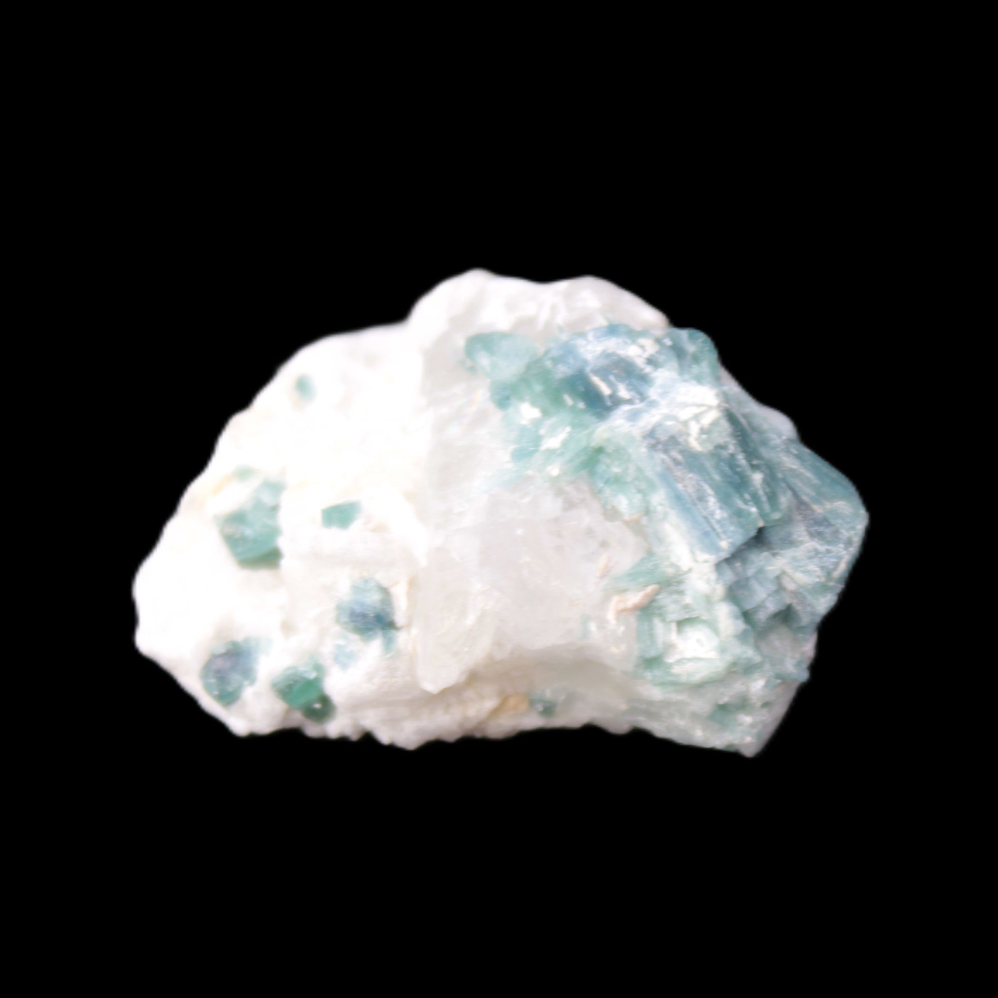 Blue Indicolite and Green Tourmaline cluster in matrix 120.5ct 24.1g in sunshine - Rocks and Things Store