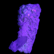 Quartz with tiny Inner Child cluster on Feldspar-Mica matrix 41*11*21mm 67ct 13.4g in UV light - Rocks and Things Store