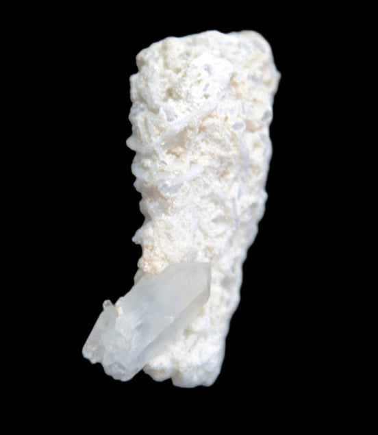 Quartz with tiny Inner Child cluster on Feldspar-Mica matrix 41*11*21mm 67ct 13.4g in sunlight - Rocks and Things Store