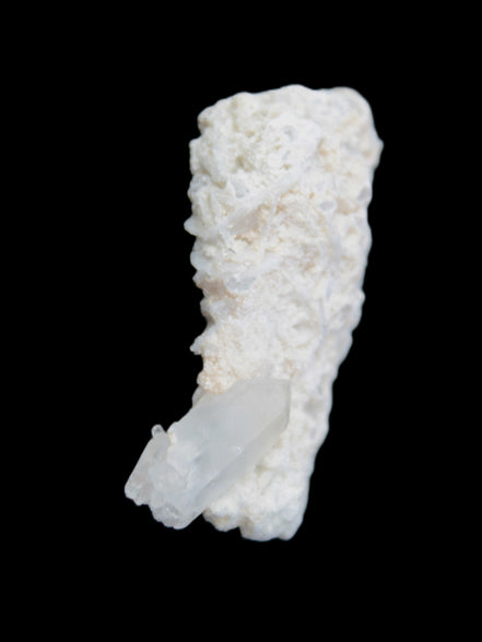 Quartz with tiny Inner Child cluster on Feldspar-Mica matrix 41*11*21mm 67ct 13.4g in sunlight - Rocks and Things Store