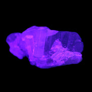 Aquamarine crystals on Quartz 38*17*15mm 55.5ct 11.1g in UV light - Rocks and Things Store