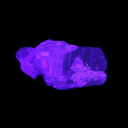 Aquamarine crystals on Quartz 38*17*15mm 55.5ct 11.1g in UV light - Rocks and Things Store