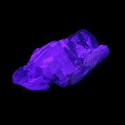 Aquamarine crystals on Quartz 38*17*15mm 55.5ct 11.1g in UV light - Rocks and Things Store