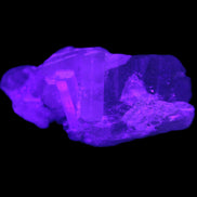 Aquamarine crystals on Quartz 38*17*15mm 55.5ct 11.1g in UV light - Rocks and Things Store