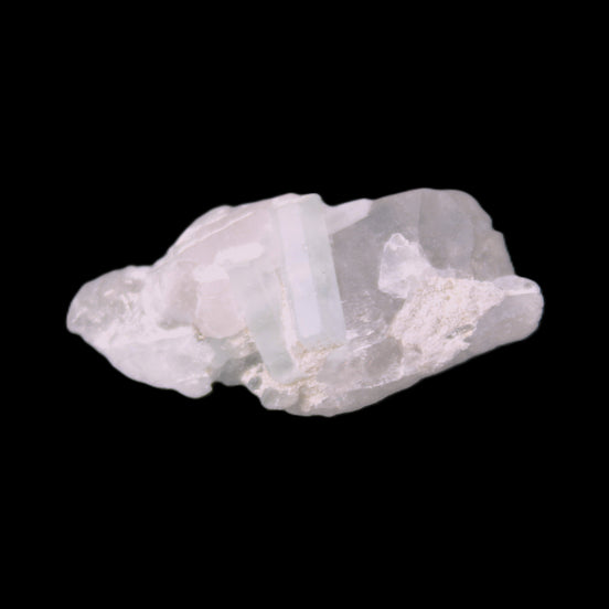 Aquamarine crystals on Quartz 38*17*15mm 55.5ct 11.1g in sunlight - Rocks and Things Store