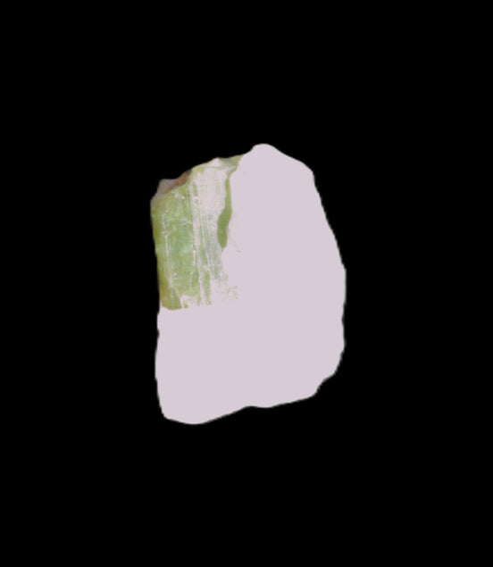 Green Tourmaline crystal on quartz 2.3g Rocks and Things