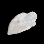 Green Tourmaline crystal on Quartz with Feldspar 5.2g in sunlight - Rocks and Things Store