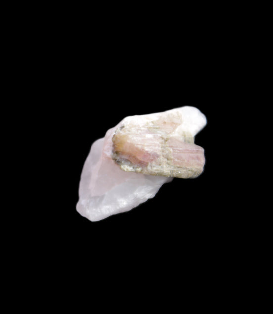 Watermelon Tourmaline on Quartz cluster 27mm 21ct 4.2g in sunlight - Rocks and Things Store