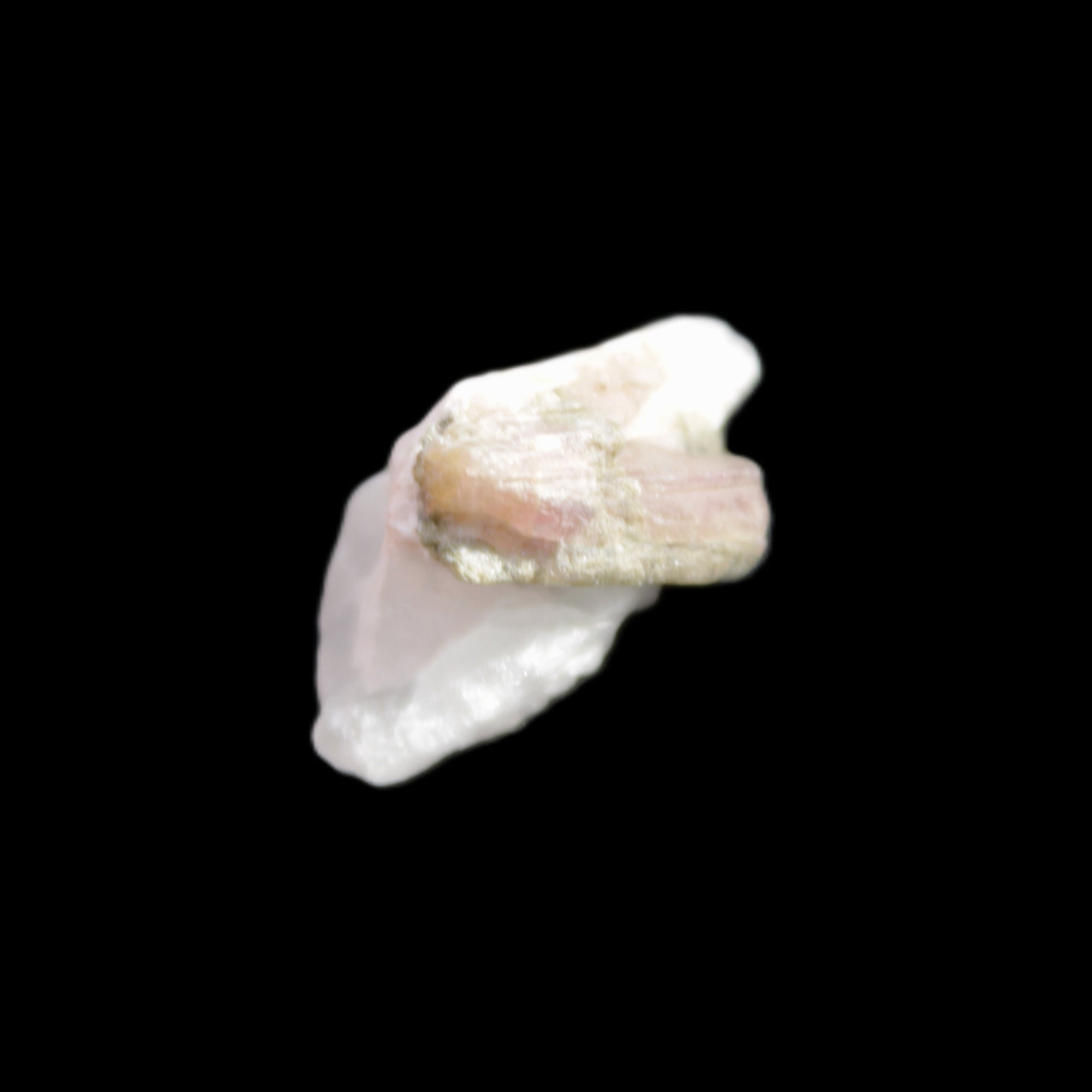Watermelon Tourmaline on Quartz cluster 27mm 21ct 4.2g in sunlight - Rocks and Things Store