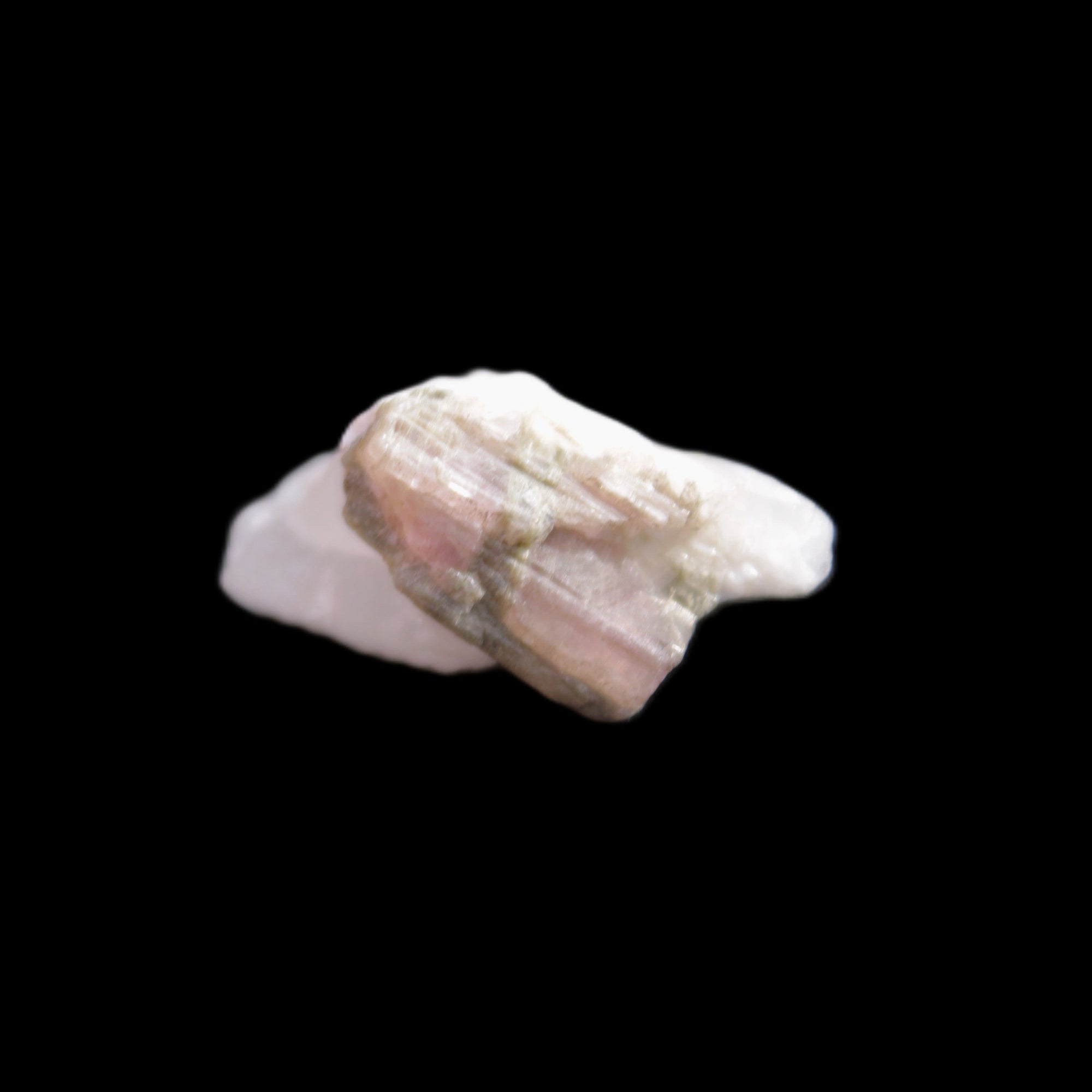 Watermelon Tourmaline on Quartz cluster 27mm 21ct 4.2g in sunlight - Rocks and Things Store