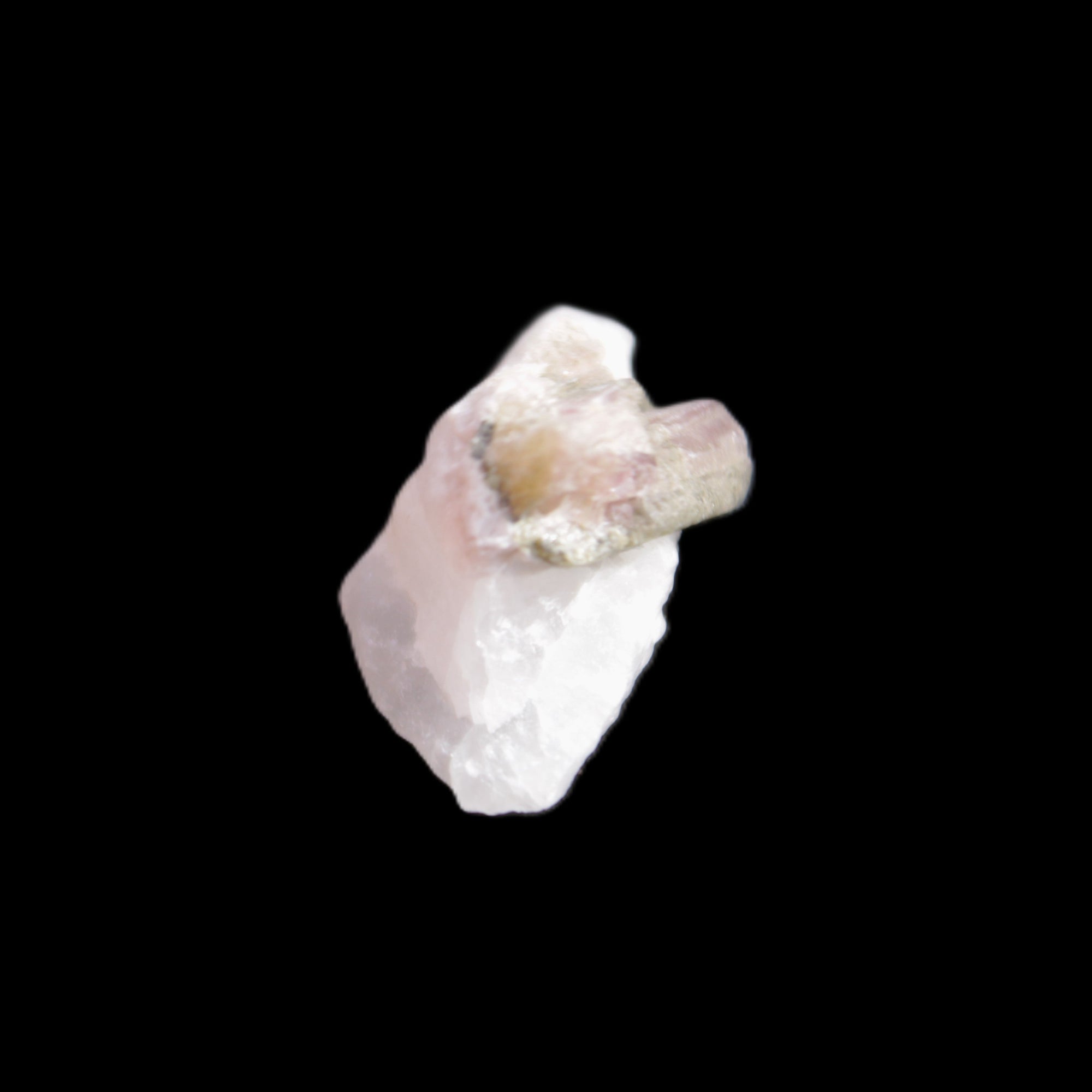 Watermelon Tourmaline on Quartz cluster 27mm 21ct 4.2g in sunlight - Rocks and Things Store