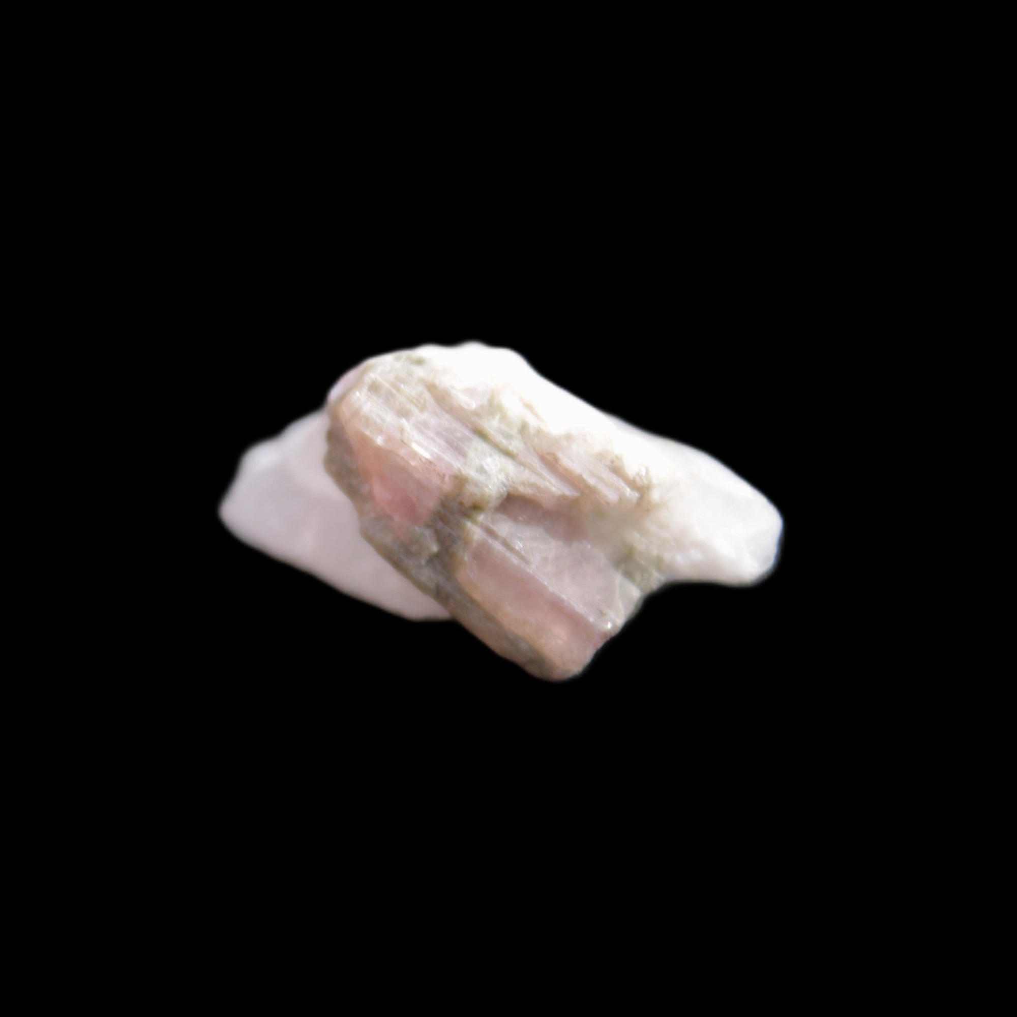 Watermelon Tourmaline on Quartz cluster 27mm 21ct 4.2g in sunlight - Rocks and Things Store