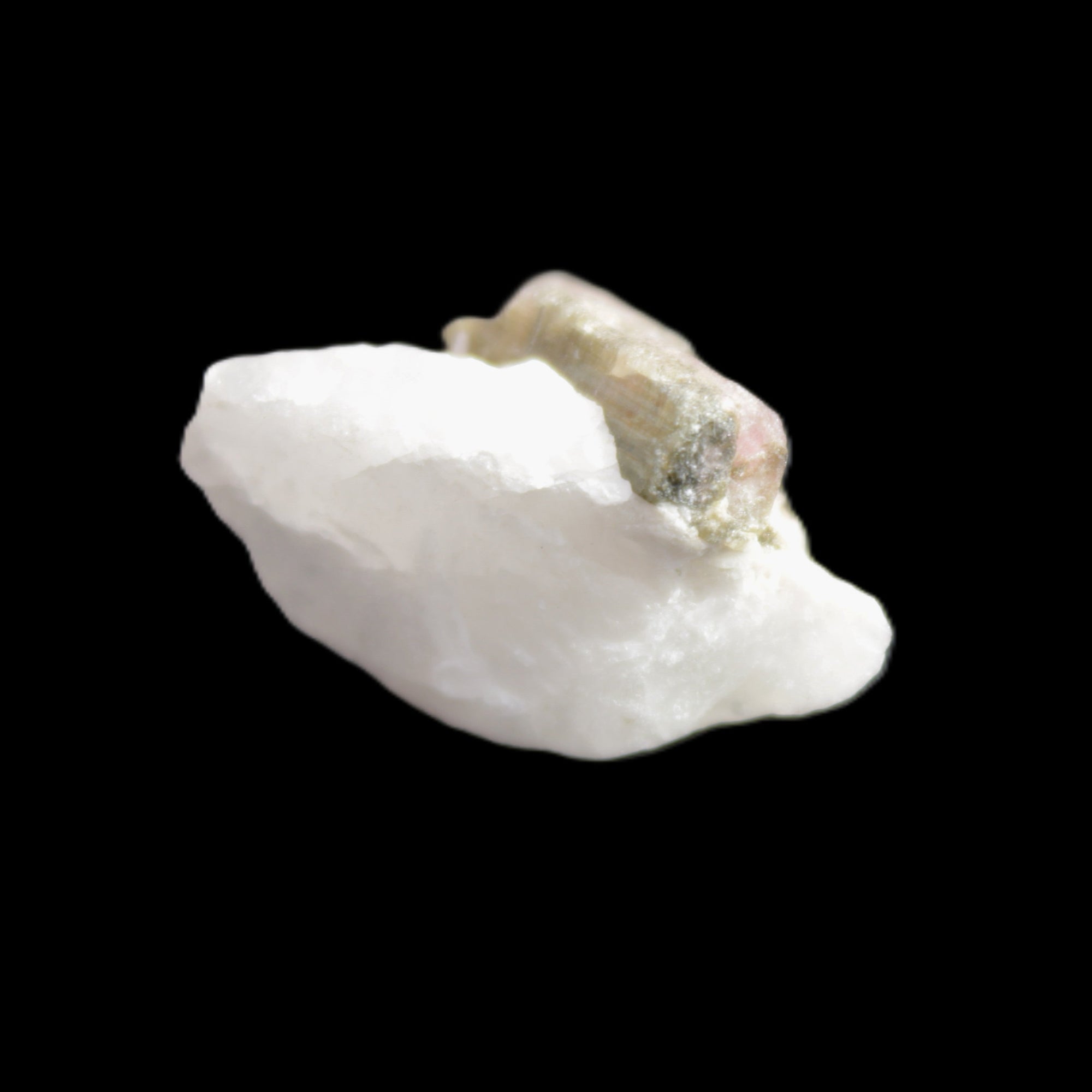 Watermelon Tourmaline on Quartz cluster 27mm 21ct 4.2g in sunlight - Rocks and Things Store