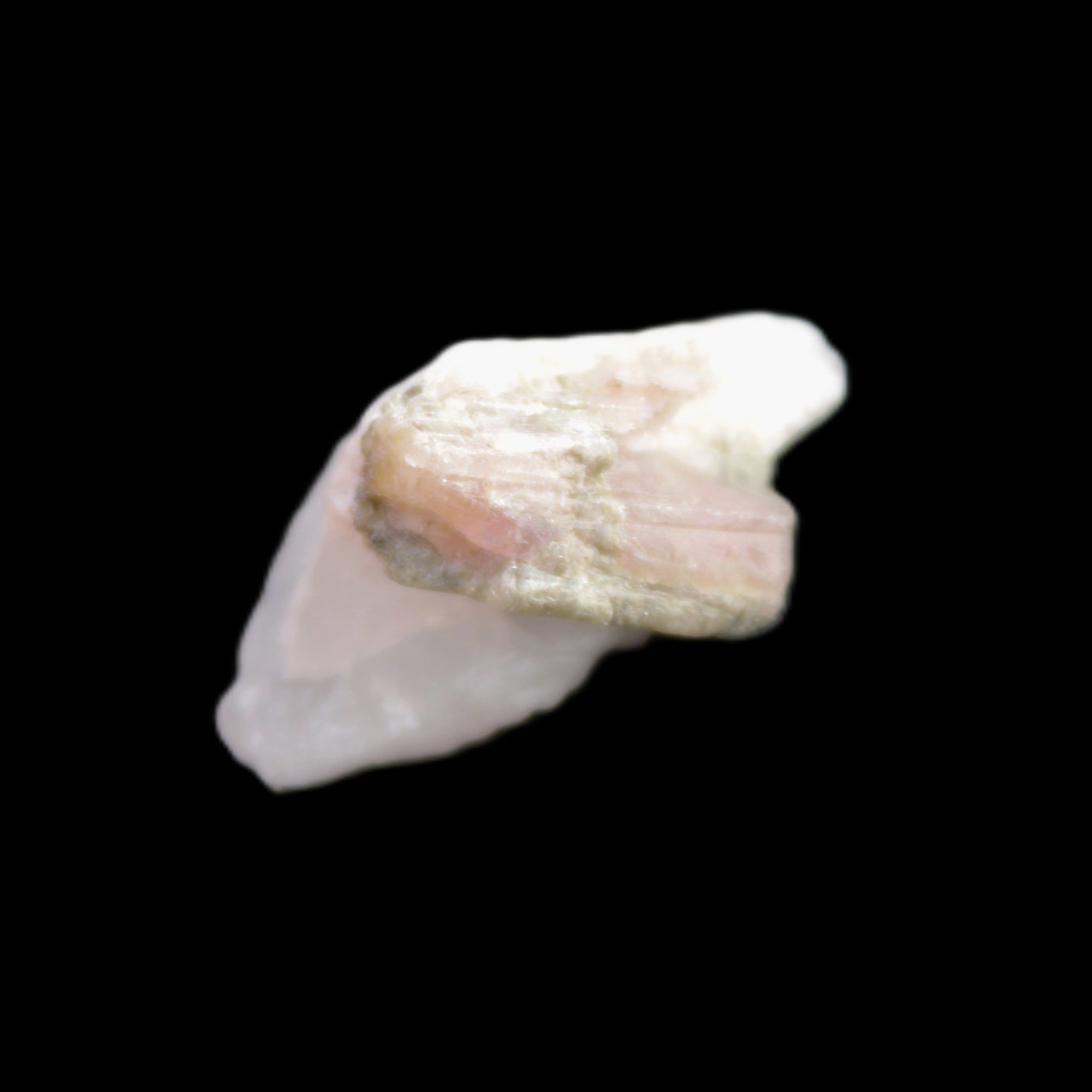 Watermelon Tourmaline on Quartz cluster 27mm 21ct 4.2g in sunlight - Rocks and Things Store