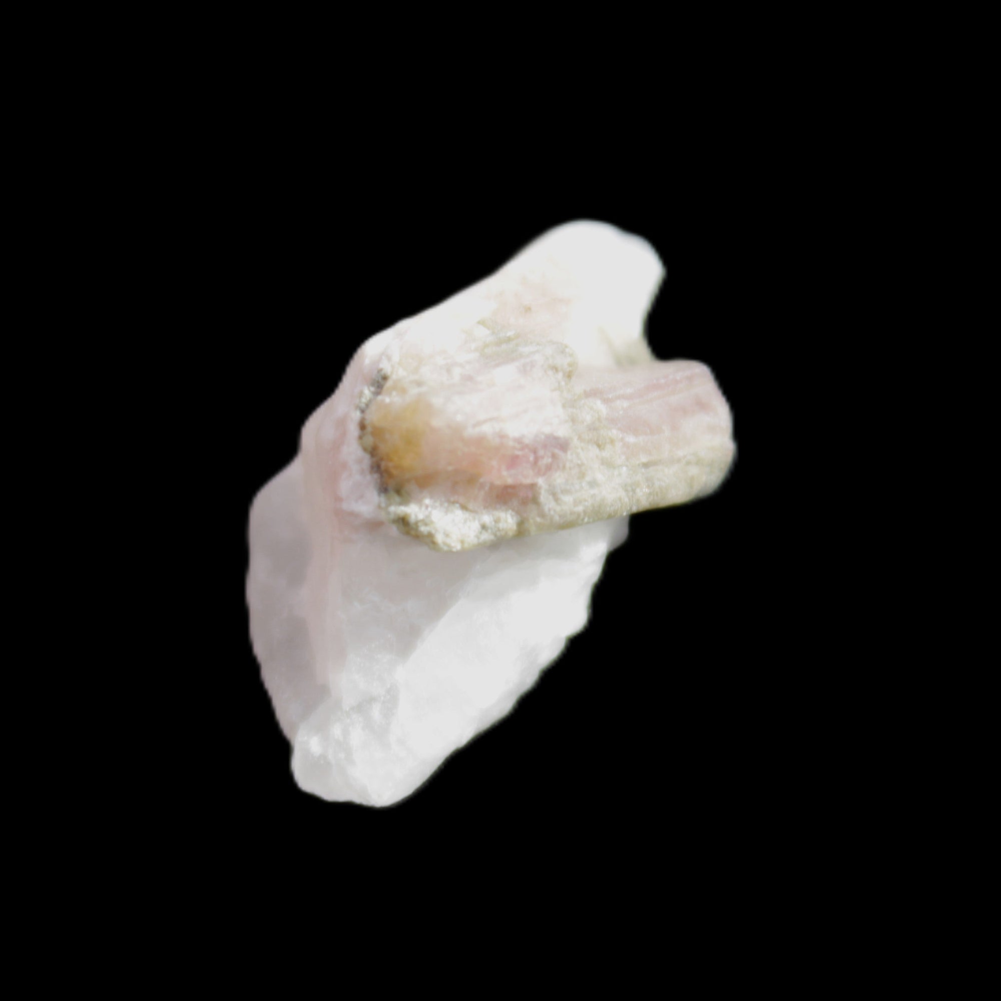 Watermelon Tourmaline on Quartz cluster 27mm 21ct 4.2g in sunlight - Rocks and Things Store