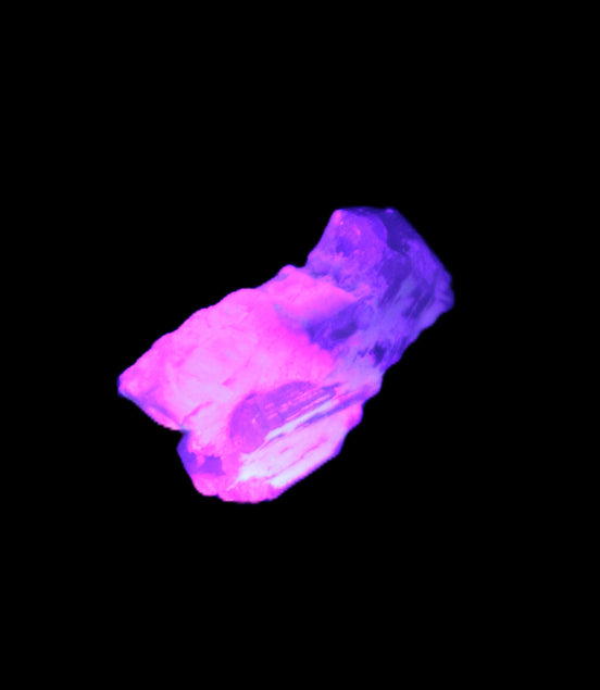 Tiny Aquamarine cluster in Feldspar matrix 15mm 10ct 2.0g in UV light