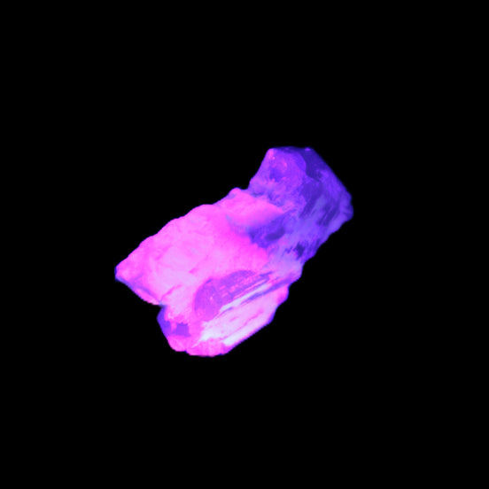 Tiny Aquamarine cluster in Feldspar matrix 15mm 10ct 2.0g in UV light