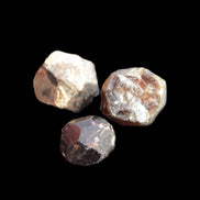 Garnets three natural crystals from Pakistan 8.2g in sunlight - Rocks and Things Store