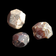 Garnets three natural crystals from Pakistan 8.2g in sunlight - Rocks and Things Store