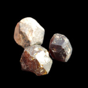 Garnets three natural crystals from Pakistan 8.2g in sunlight - Rocks and Things Store