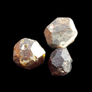 Garnets three natural crystals from Pakistan 8.2g in sunlight - Rocks and Things Store