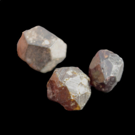 Garnets three natural crystals from Pakistan 8.2g in sunlight - Rocks and Things Store