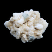 Aquamarine and Lepidolite on Feldspar cluster 9.1g in sunlight - Rocks and Things Store