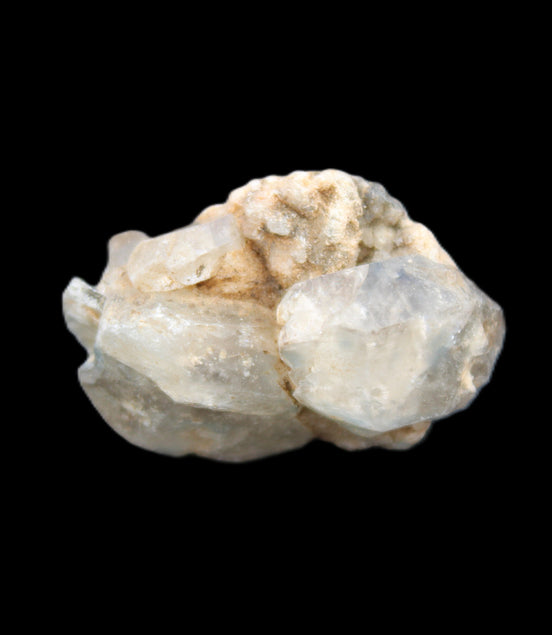 Fenster Diamond Quartz, Lepidolite, Spessartine Garnet, Topaz, Feldspar/Mica Matrix 15.1g in sunlight - Rocks and Things Store
