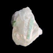 Green Tourmaline crystal on Smoky Quartz with Mica 14g in sunlight - Rocks and Things Store