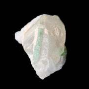 Green Tourmaline crystal on Smoky Quartz with Mica 14g in sunlight - Rocks and Things Store