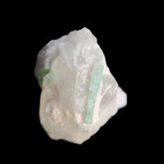 Green Tourmaline crystal on Smoky Quartz with Mica 14g in sunlight - Rocks and Things Store