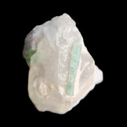 Green Tourmaline crystal on Smoky Quartz with Mica 14g in sunlight - Rocks and Things Store