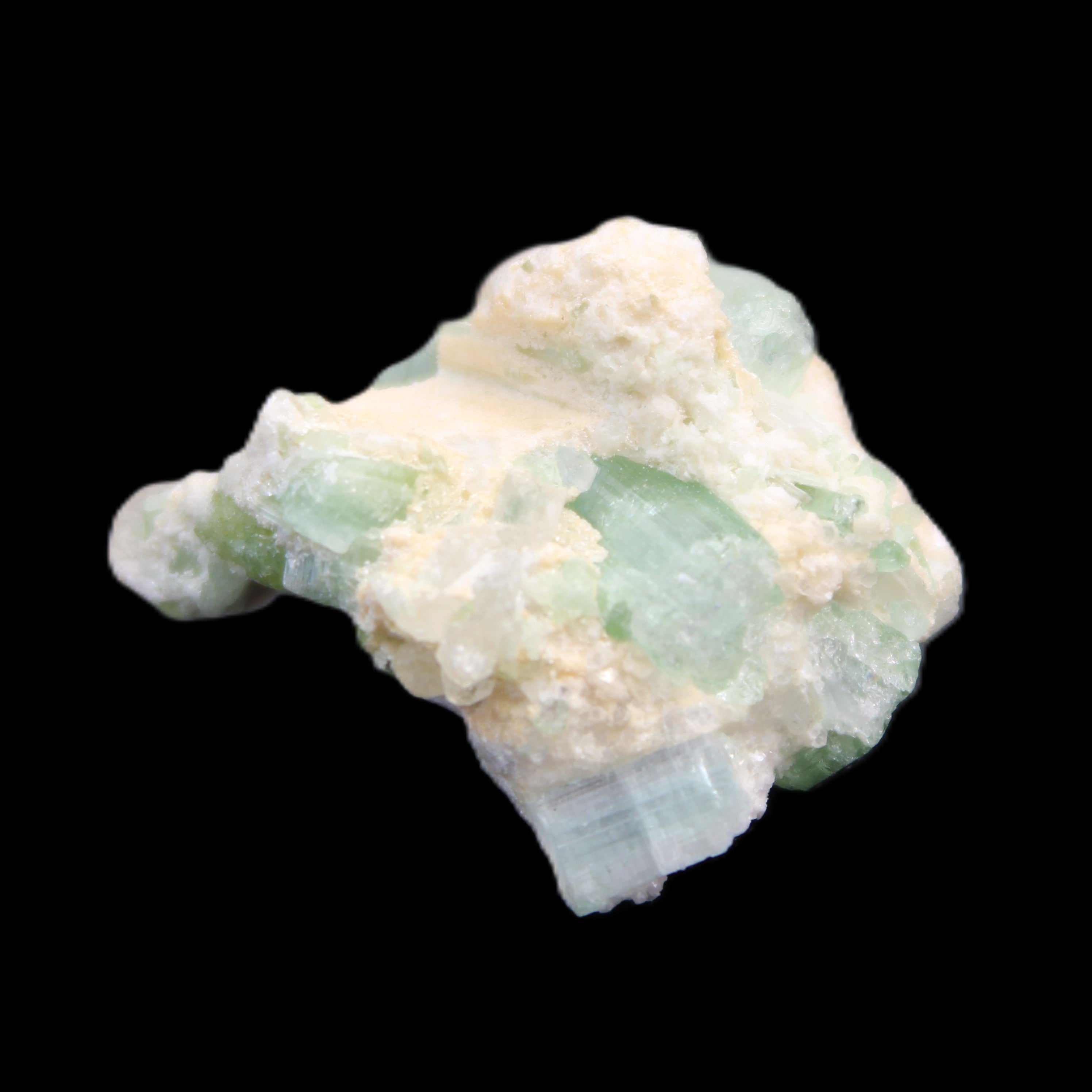 Pale Blue and Green Tourmaline cluster from Afghanistan 6.2g in sunlight - Rocks and Things Store