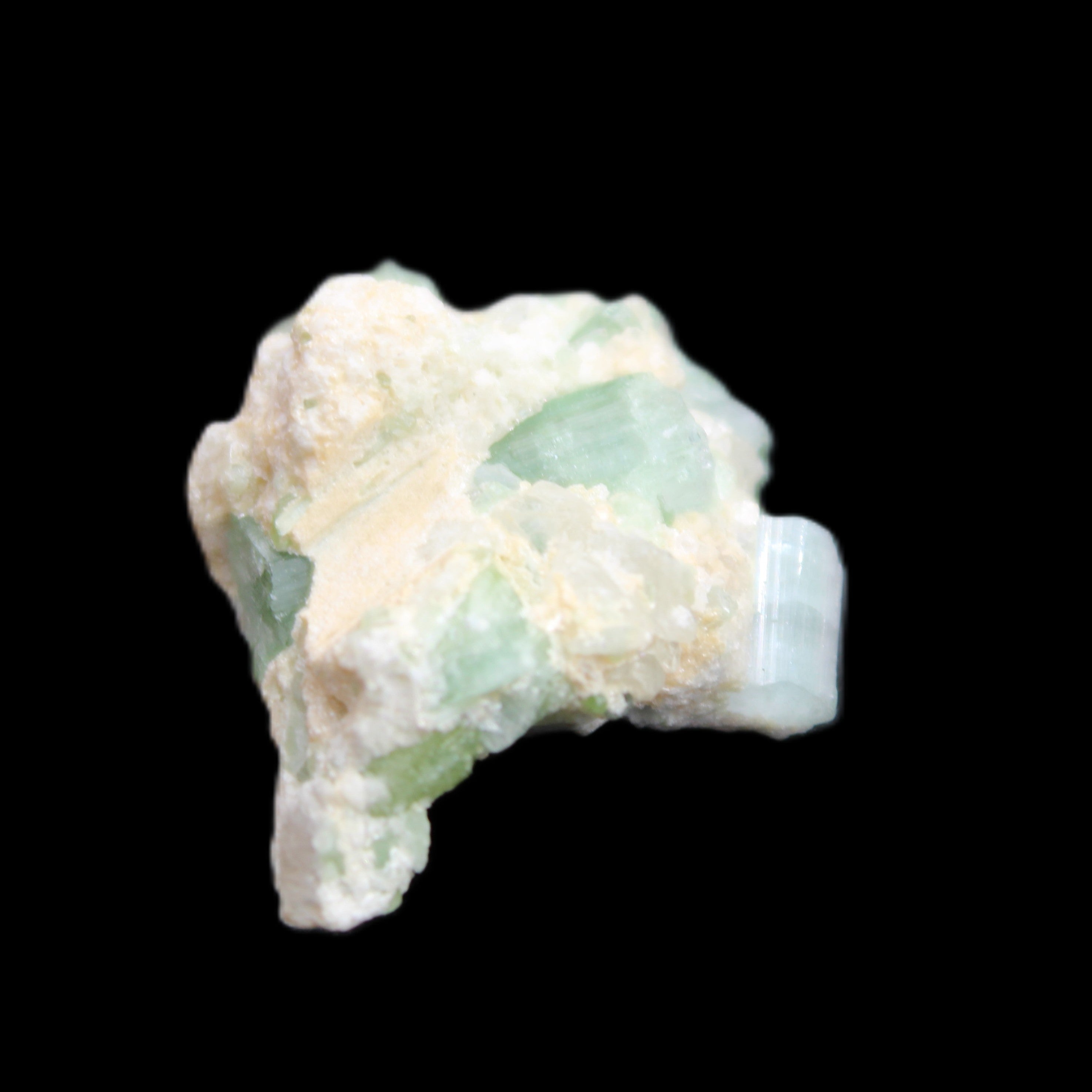 Pale Blue and Green Tourmaline cluster from Afghanistan 6.2g in sunlight - Rocks and Things Store