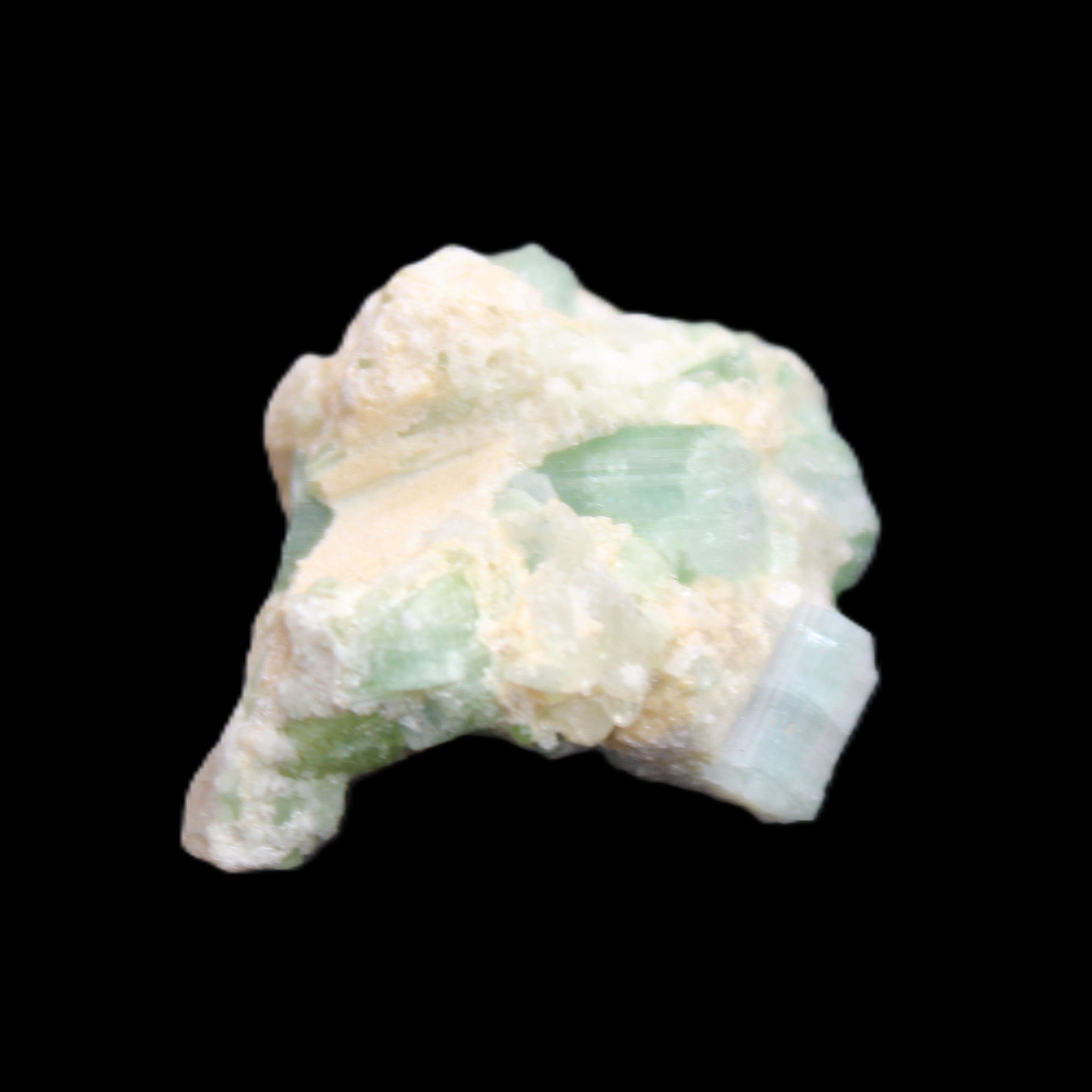 Pale Blue and Green Tourmaline cluster from Afghanistan 6.2g in sunlight - Rocks and Things Store