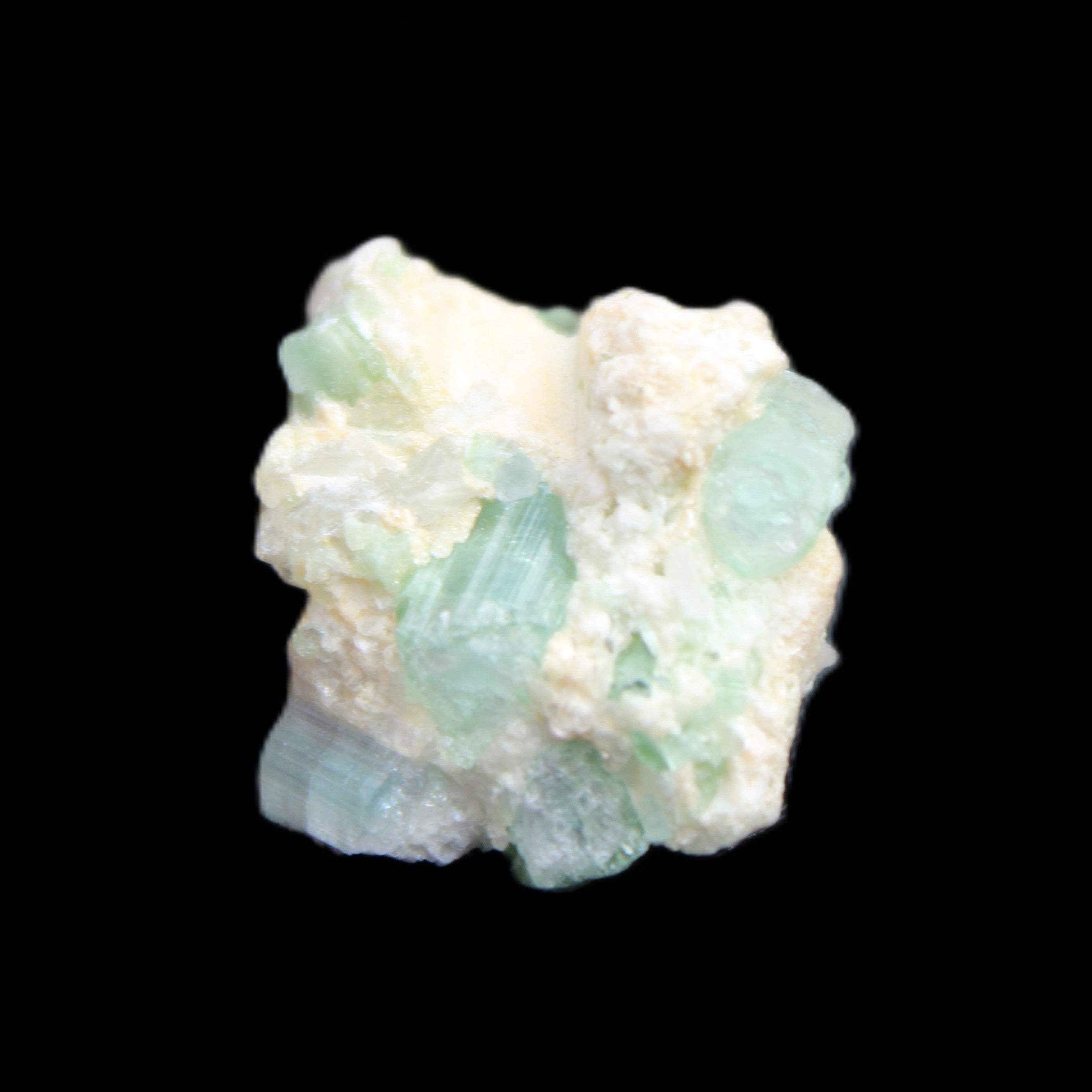 Pale Blue and Green Tourmaline cluster from Afghanistan 6.2g in sunlight - Rocks and Things Store