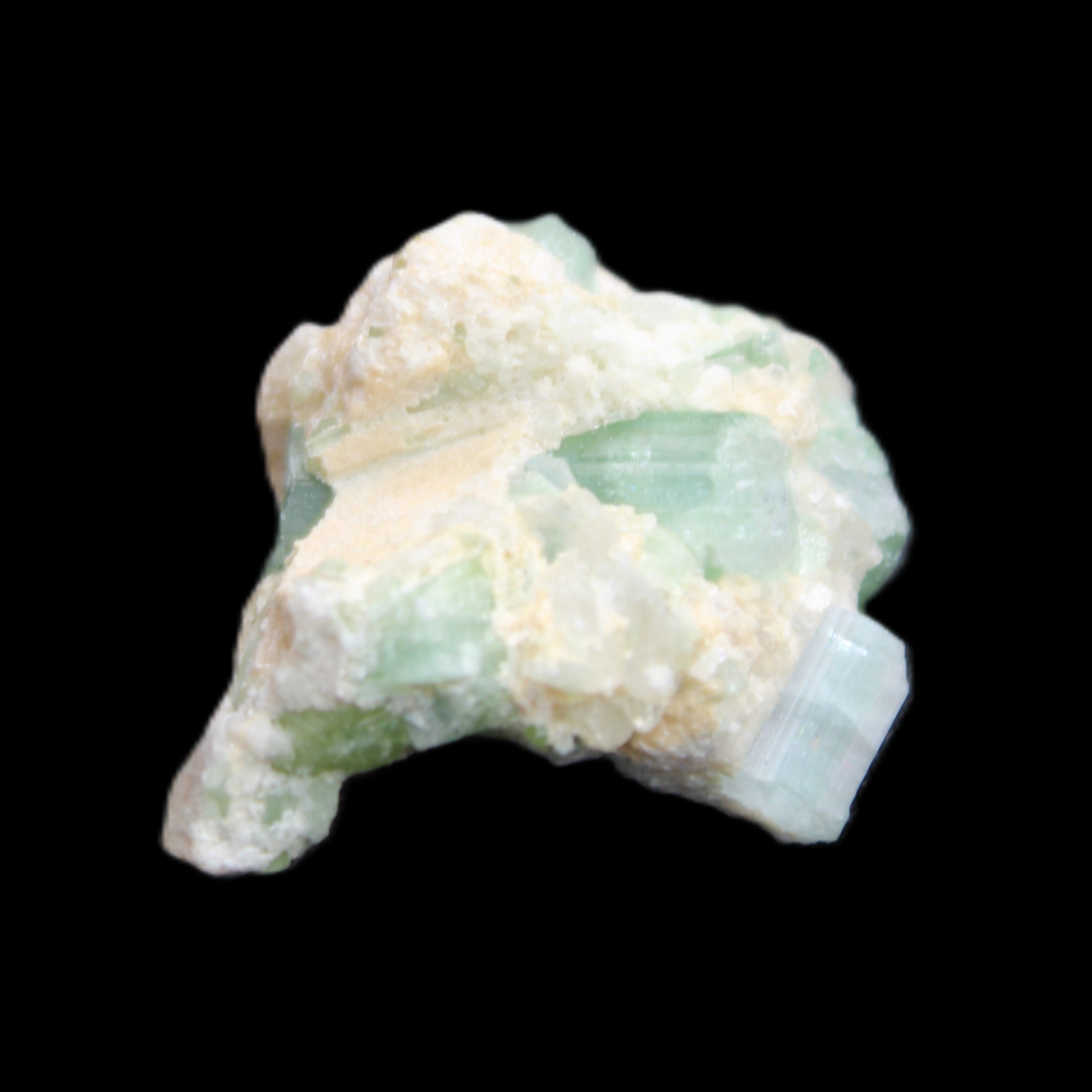 Pale Blue and Green Tourmaline cluster from Afghanistan 6.2g in sunlight - Rocks and Things Store
