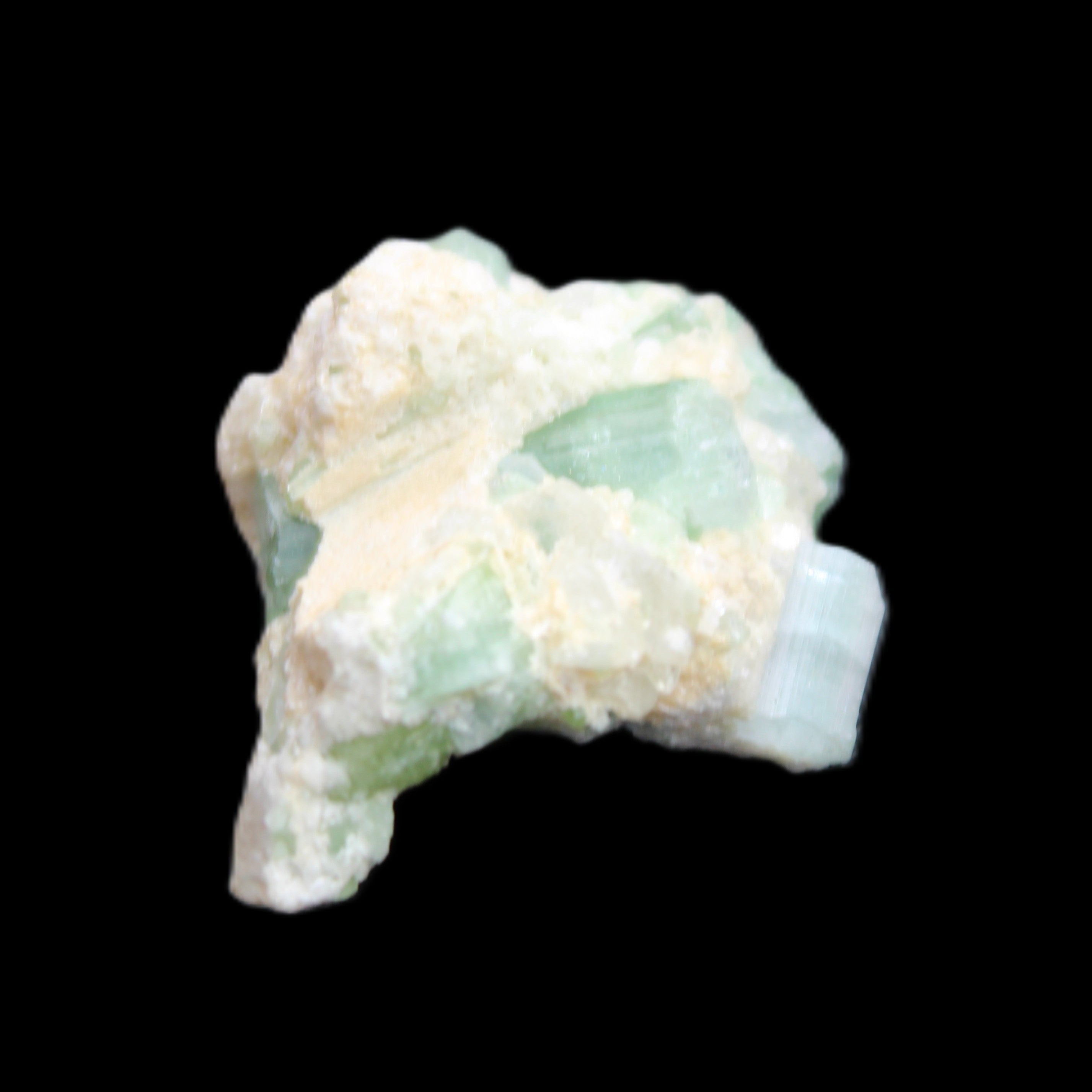 Pale Blue and Green Tourmaline cluster from Afghanistan 6.2g in sunlight - Rocks and Things Store