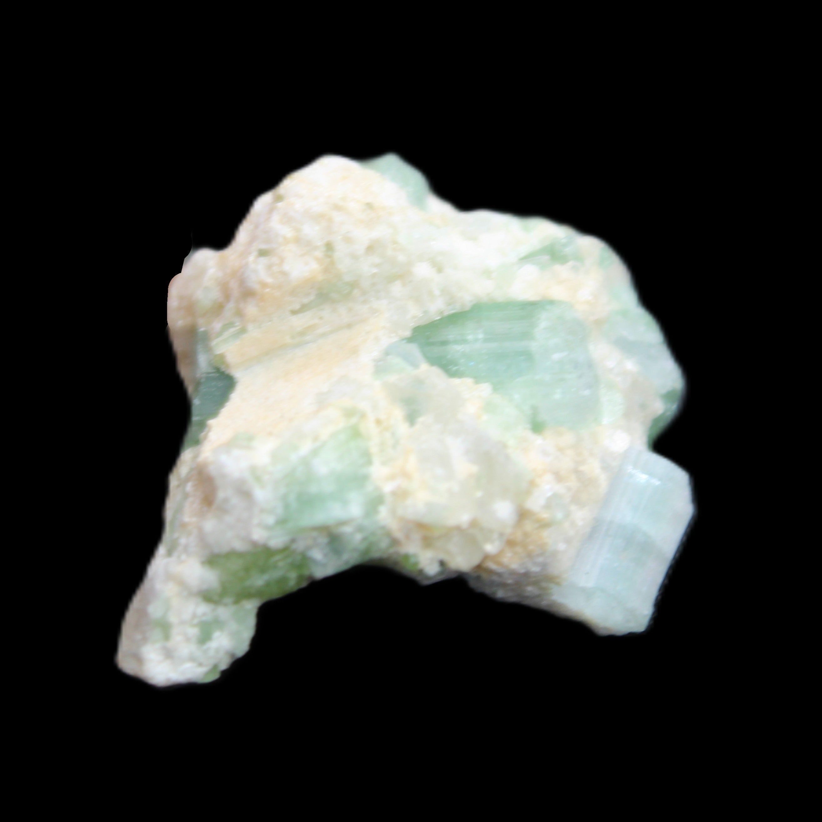 Pale Blue and Green Tourmaline cluster from Afghanistan 6.2g in sunlight - Rocks and Things Store