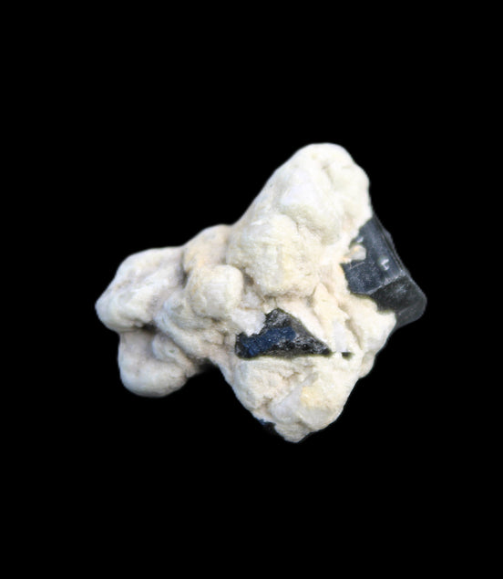 Black Tourmaline terminated crystal cluster in matrix 6.7g in sunlight - Rocks and Things Store